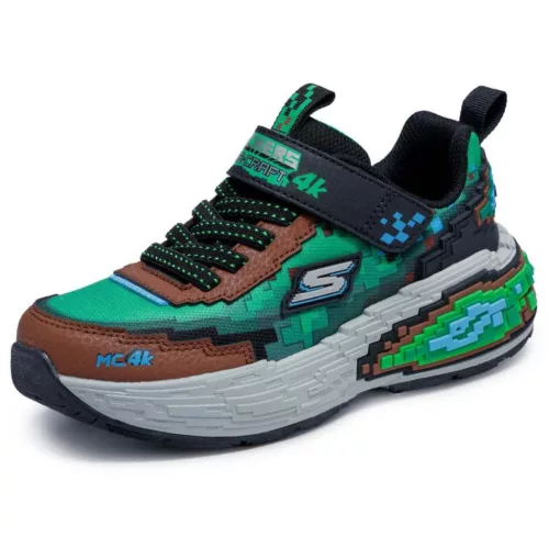 BB20-20260375 Skechers Gyerek Cipő, Fiú, Zöld, 402160L-BRMT, Mega-Craft
