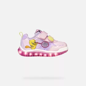 BB20-20260525 Geox Világítós Gyerek Cipő Lány, Rózsaszín, B6561B-C0820, Looney Tunes-Csőrike
