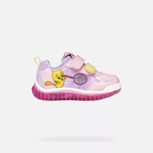 BB20-20260526 Geox Világítós Gyerek Cipő Lány, Rózsaszín, B6561B-C0820, Looney Tunes-Csőrike