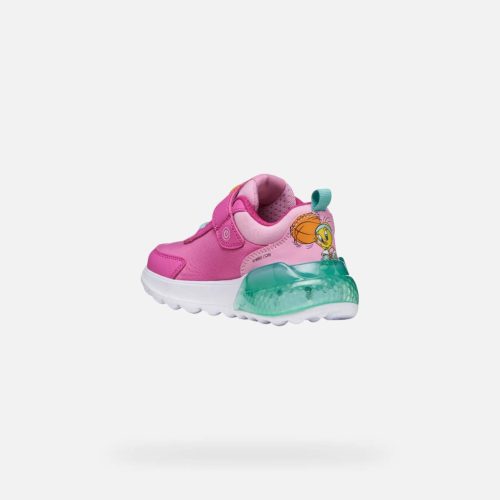 BB20-20260546 Geox Világítós Gyerek Cipő Lány, Pink, J65LZA-C8471, Looney Tunes-Csőrike