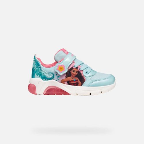 BB20-20260554 Geox Világítós Gyerek Cipő Lány, Kék, J65M4D-C3B7G, Vaiana