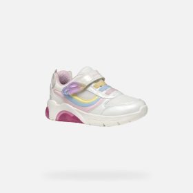 BB20-20260572 Geox Világítós Tavaszi Gyerek Cipő Lány, Fehér, J55M4A-C0653