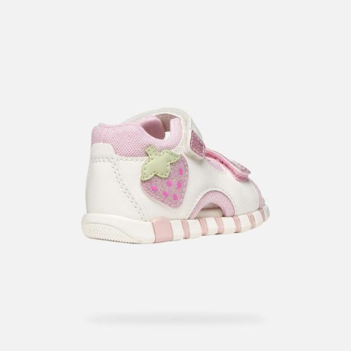 BB20-20260591 Geox Szandál, Lány, Fehér, B6517A-C0406