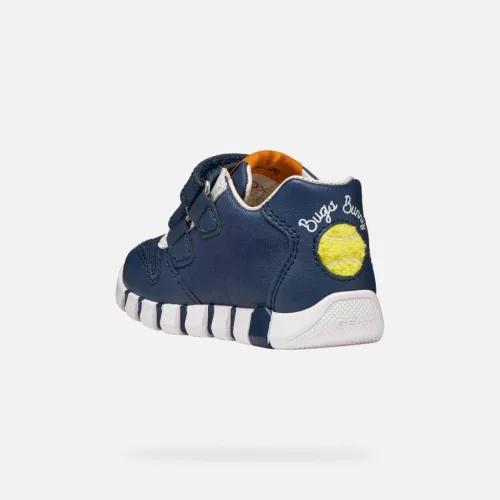 BB20-20260640 Geox Gyerek Cipő, Fiú, Kék, B6555B-C4343, Looney Tunes-Tapsi Hapsi