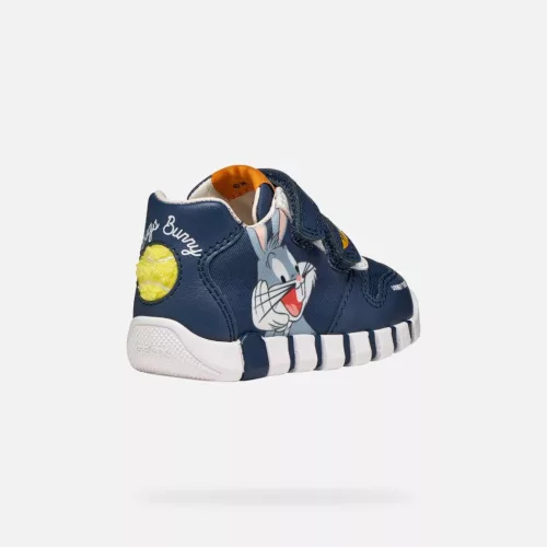 BB20-20260640 Geox Gyerek Cipő, Fiú, Kék, B6555B-C4343, Looney Tunes-Tapsi Hapsi