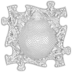 BB20-20260976 Muffik szenzoros ortopédiai szőnyeg puzzle, Sün, Fehér, Kemény, 1 db