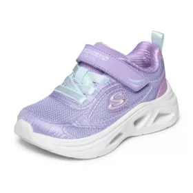 BB20-20261659 Skechers Világítós Tavaszi Gyerek Cipő, Lány, Lila, 303729N-LVAQ