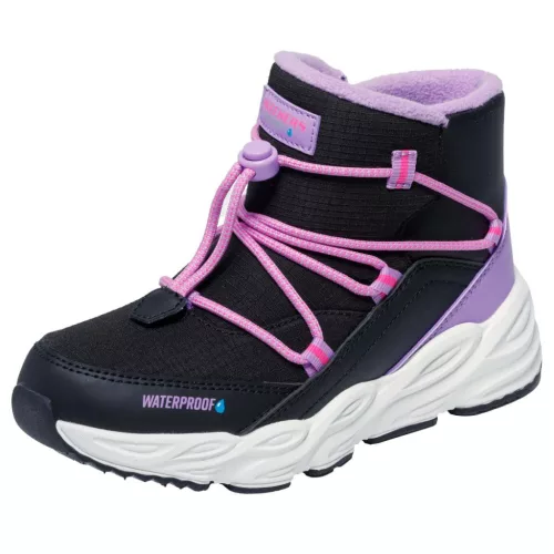 BB20-20263589 Skechers Vízálló Téli Gyerek Cipő, Lány, Fekete, 303492L-BKMT