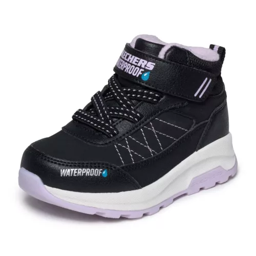 BB20-20263685 Skechers Vízálló Őszi Gyerek Cipő, Lány, Fekete, 303493N-BKLV