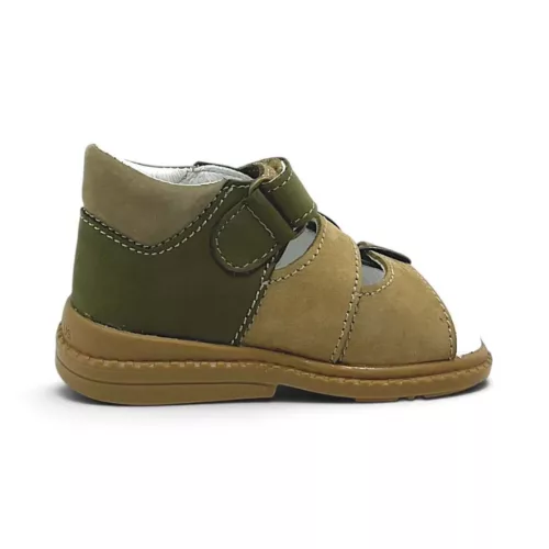 BB20-20263888 Salus Szupinált Szandál, Fiú, Zöld, FLO-911, Teve