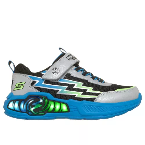 BB20-20264022 Skechers Világítós Gyerek Cipő, Fiú, Szürke, 400152LC-SMLT