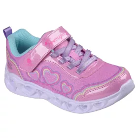 BB20-20264029 Skechers Világítós Gyerek Cipő, Lány, Rózsaszín, 303736NC-PKMT