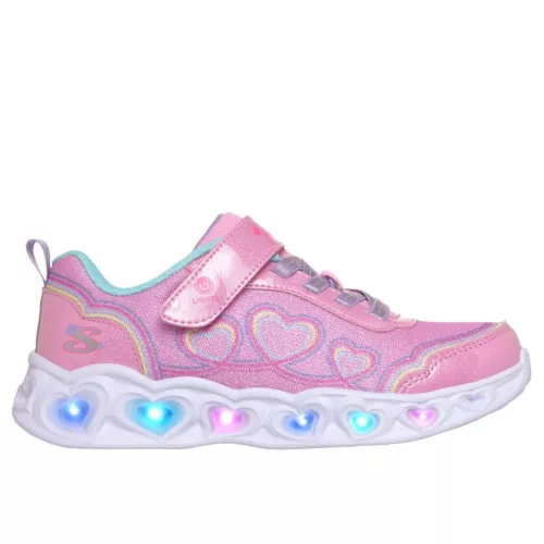 BB20-20264029 Skechers Világítós Gyerek Cipő, Lány, Rózsaszín, 303736NC-PKMT