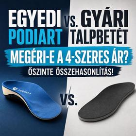 Egyedi Podiart vs. gyári talpbetét: Megéri-e a 4-szeres ár? Őszinte összehasonlítás!