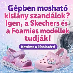 Gépben mosható kislány szandálok? Igen, a Skechers és a Foamies modellek tudják! Kattints a kínálatért!