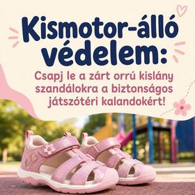 Kismotor-álló védelem: Csapj le a zárt orrú kislány szandálokra a biztonságos játszótéri kalandokért!