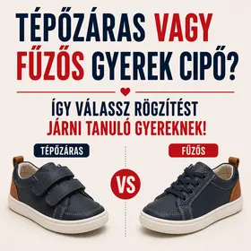 Tépőzáras vagy fűzős gyerek cipő? Így válassz rögzítést járni tanuló gyereknek!